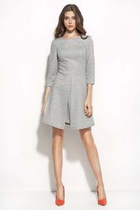 Grey Quilted Culottes’ Style Skirt Dress