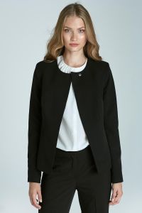 Elegant Black Jacket with Button Closure