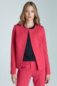Elegant Fuschia Jacket with Button Closure