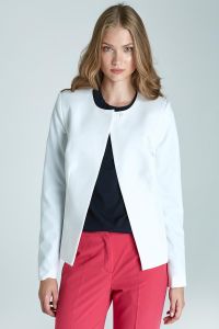 Elegant White Jacket with Button Closure