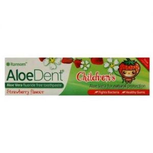 Naturalna truskawkowa pasta do zębów dla dzieci bez fluoru- Aloedent
