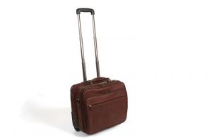 Kabinówka kufer podróżny na kółkach skóra licowa