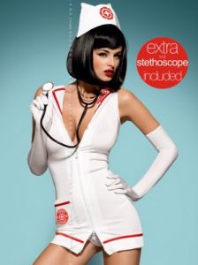 Emergency dress + stetoskop XXL pielęgniarka