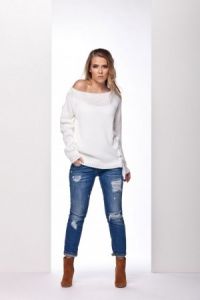 LS155 biały sweter