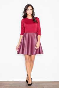 Maroon Miss Delighted Kelly Skater Dress