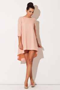 Pink Elegant Irregular Hem Salsa Dress