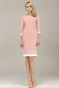Powder Pink Corporate Look Chic Dress