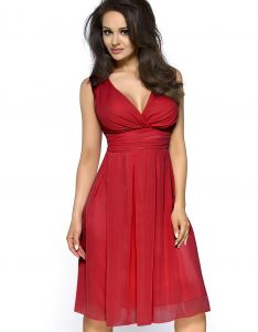 Red Sweety Pinned-up Scarlet Dress