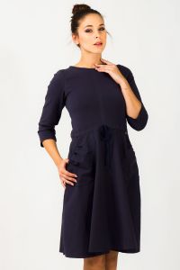 Navy Blue Refreshing Humming Monk Spring Dress