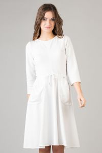 White Refreshing Humming Monk Spring Dress