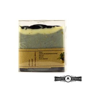 Mydło kastylijskie z węglem brzozowym - Czyste mydło