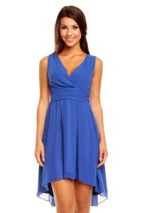 Blue Sassy Ruched Top Petite Dress