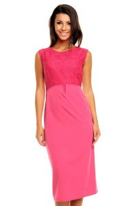 Pink Lovely High Waisted Pencil Cut Dress