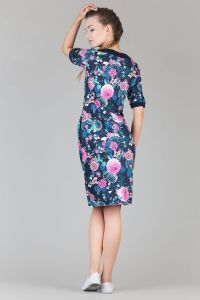 Floral Printed Tunic with Side Pockets and Contrast Trim