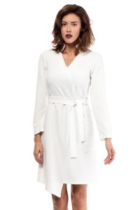 Off-White Wrap Around Asymmetrical Dress