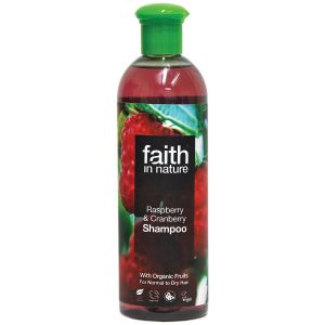 Organiczny szampon do włosów z maliną i żurawiną 400ml Faith In Nature