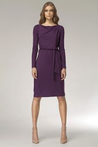 Purple Daily Casual Long Sleeves Dress