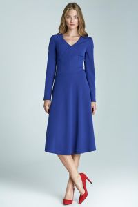 Blue Classic Midi Dress