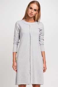 Grey Formal Dress With Central Seams