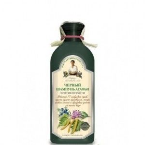 Czarny ziołowy szampon przeciw łupieżowi - Receptury Babuszki Agafii