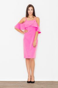 Elegant pink dress with caplet